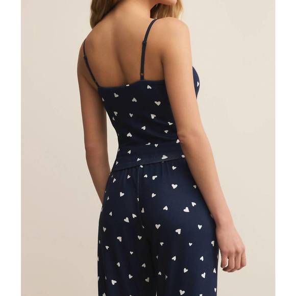 NEW Z SUPPLY camille heart camisole top in eclipse - Picture 3 of 4